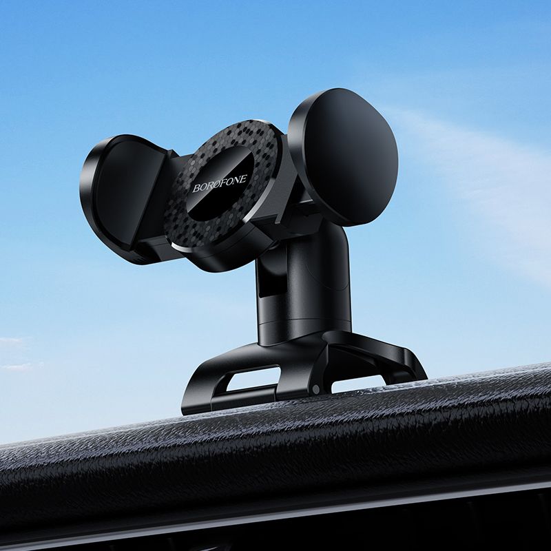 Автотримач для телефона BOROFONE BH142 Support pull clip car holder (center console) Black