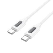 Кабель BOROFONE BX114 Structure 60W silicone charging data cable C to C White