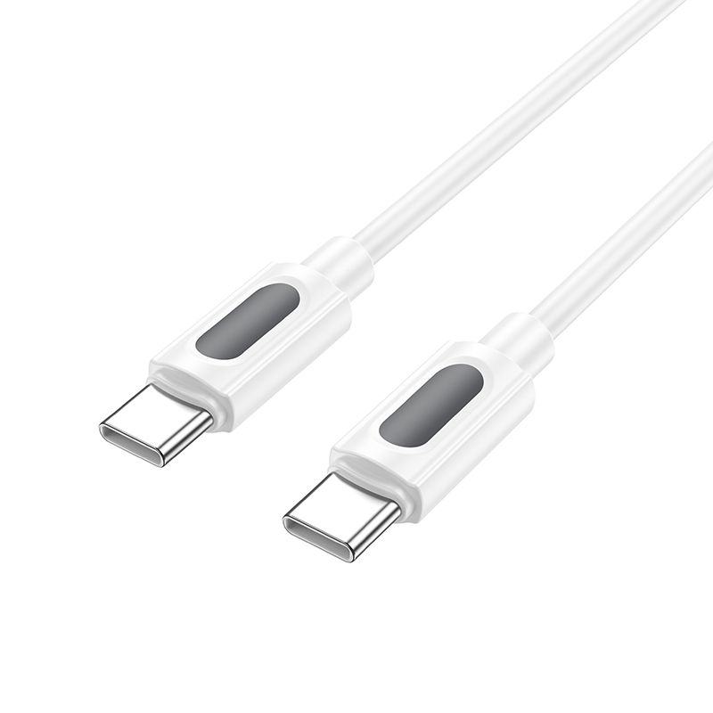 Кабель BOROFONE BX114 Structure 60W silicone charging data cable C to C White