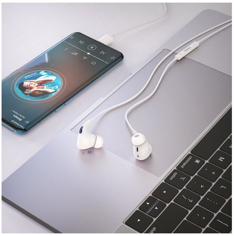 Навушники HOCO M101 Pro Crystal sound Type-C wire-controlled digital earphones with microphone White