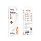 Кабель BOROFONE BX123 Leya 60W silicone charging data cable C to C White