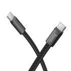 Кабель HOCO X125 Exceso 60W charging data cable C to C Black