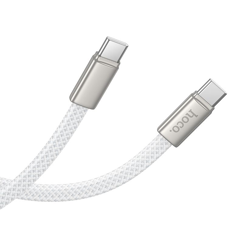 Кабель HOCO X125 Exceso 60W charging data cable C to C White