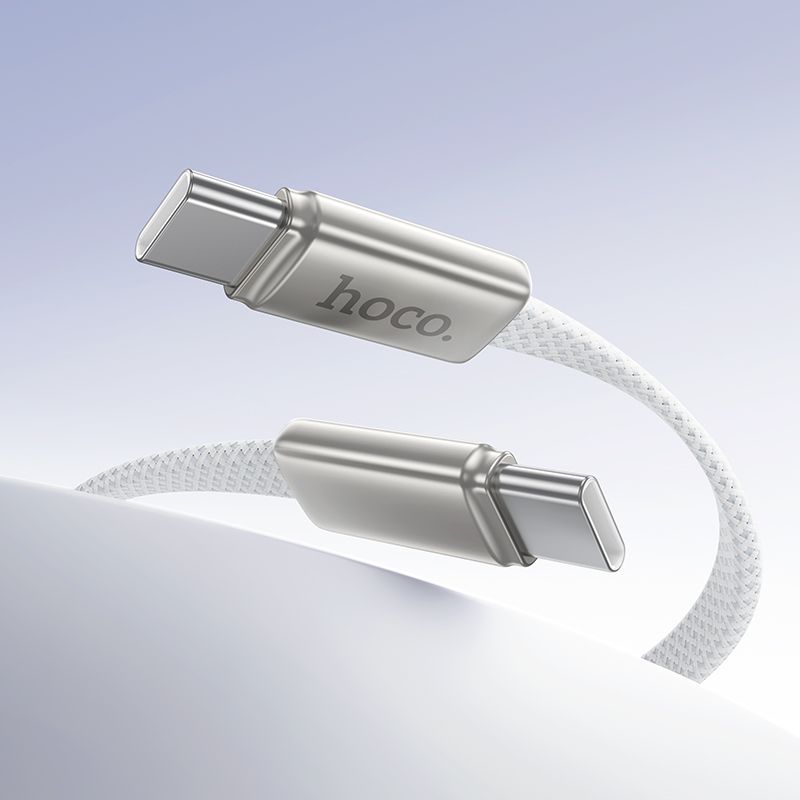 Кабель HOCO X125 Exceso 60W charging data cable C to C White