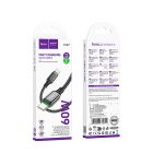 Кабель HOCO X127 Exceed 60W charging data cable C to C Black