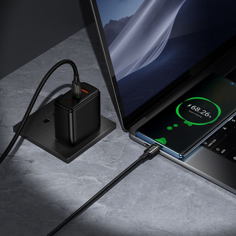 Кабель HOCO X127 Exceed 60W charging data cable C to C Black