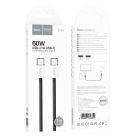 Кабель HOCO X104 Source 60W charging data cable Type-C to Type-C(L=1M) Black