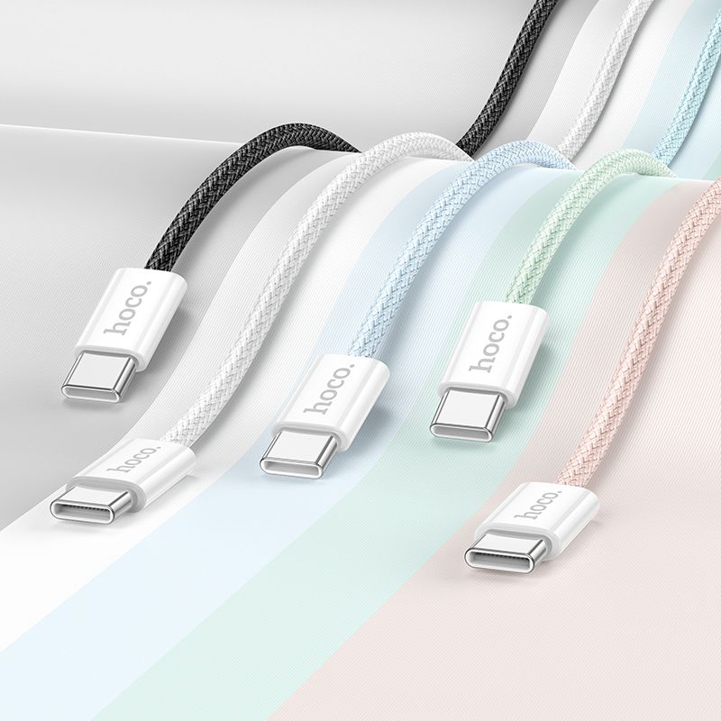 Кабель HOCO X104 Source 60W charging data cable Type-C to Type-C(L=1M) Black