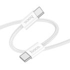 Кабель HOCO X104 Source 60W charging data cable Type-C to Type-C(L=1M) White