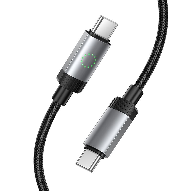 Кабель HOCO X117 Star 60W charging data cable C to C Black