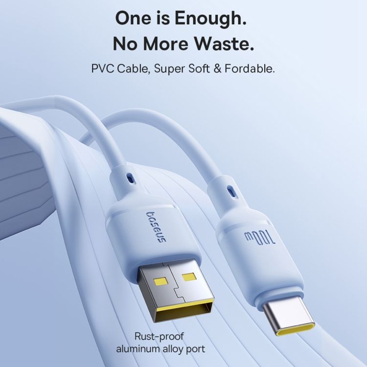 Кабель Baseus Silky Series Fast Charging Cable USB to iP 2.4A 1m Galaxy Blue