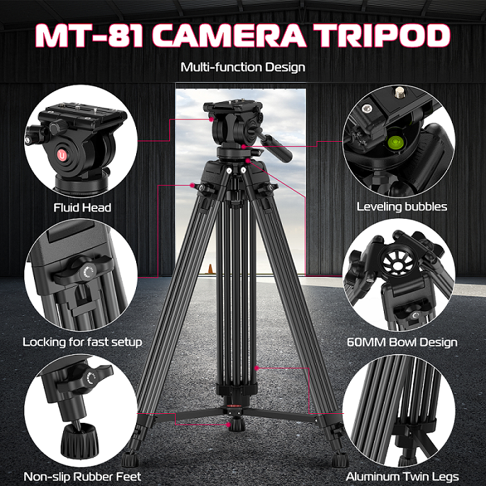 Штатив Ulanzi MT-81 Tripod (80-155cm) Black