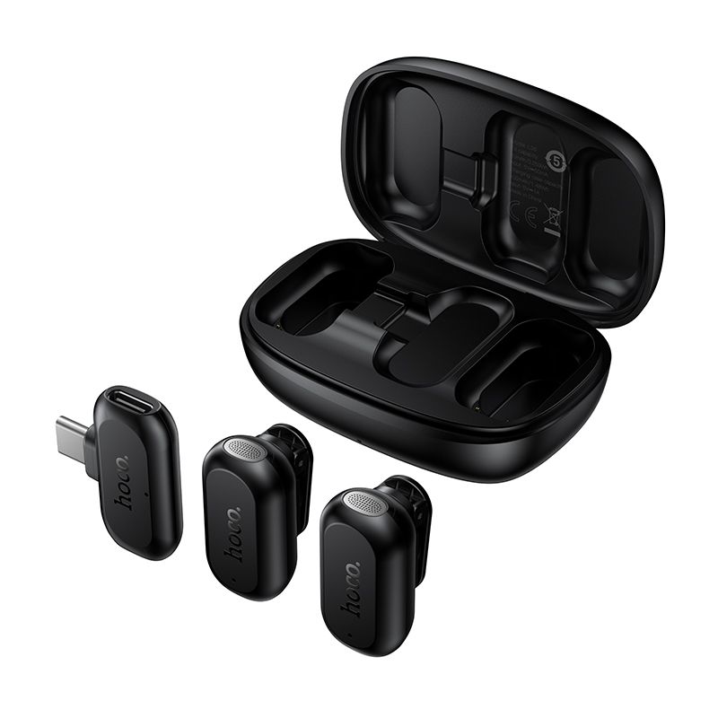 Бездротова мікрофонна система HOCO L26 Type-C Smart AI noise reduction wireless microphone Black