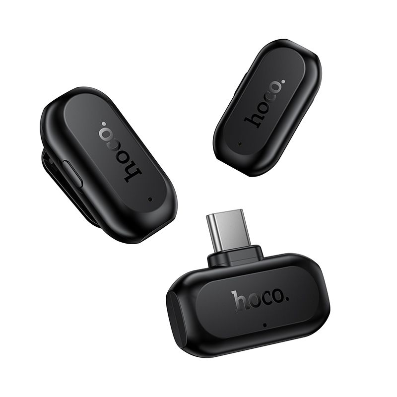 Бездротова мікрофонна система HOCO L26 Type-C Smart AI noise reduction wireless microphone Black