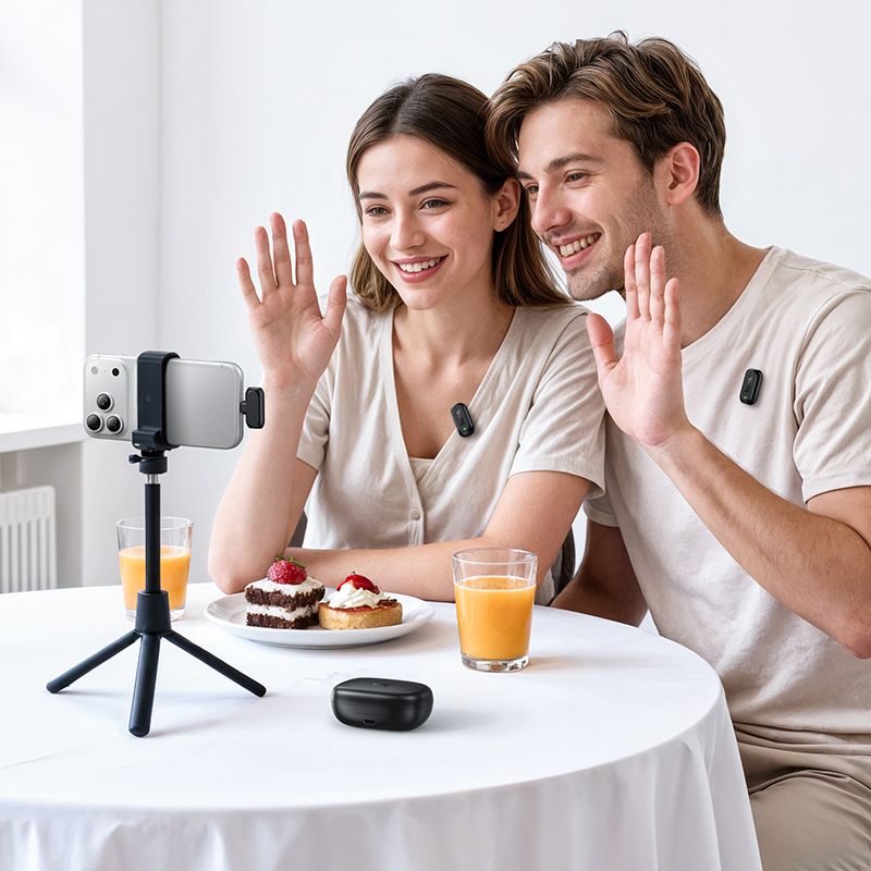 Бездротова мікрофонна система HOCO L26 Type-C Smart AI noise reduction wireless microphone Black