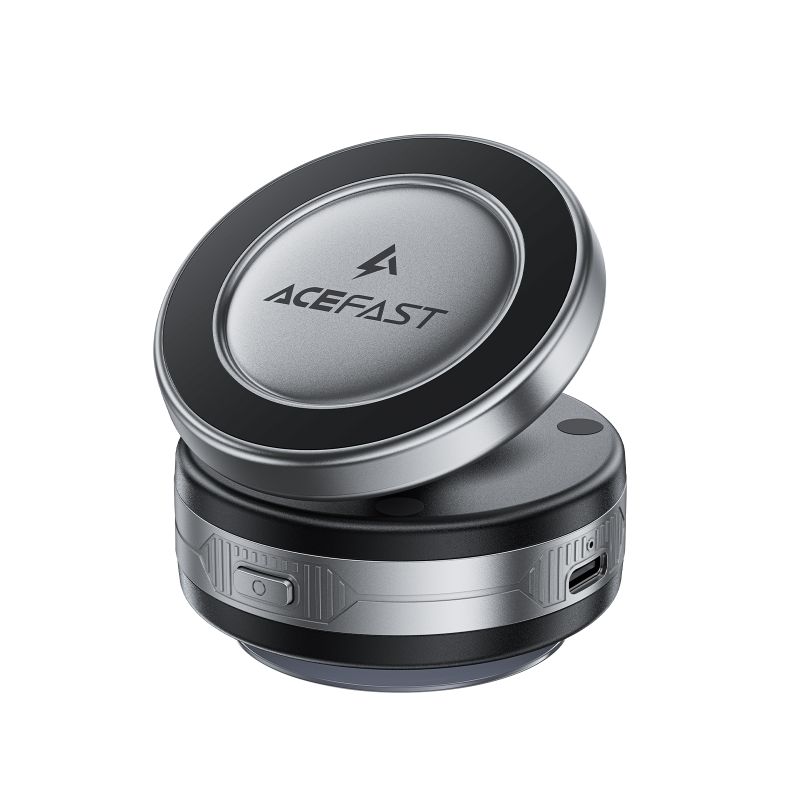 Автотримач для телефона з БЗП ACEFAST E29 electric Suction cup magnetic wireless charging holder Metal Gray