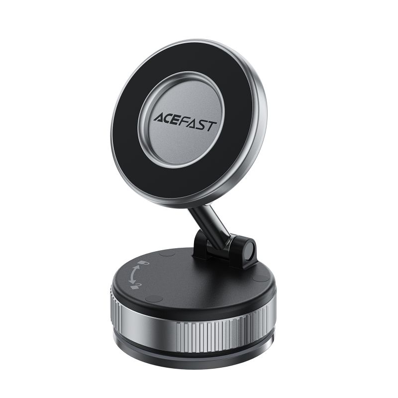 Автотримач для телефона ACEFAST E28 manual suction cup magnetic Phone holder, Metal Gray
