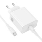 Мережевий зарядний пристрій HOCO C162A Source single port PD40W charger(EU) White