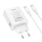 Мережевий зарядний пристрій HOCO C162A Source single port PD40W charger(EU) White
