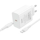 Мережевий зарядний пристрій HOCO C162A Source single port PD40W charger(EU) White