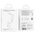 Мережевий зарядний пристрій HOCO C162A Source single port PD40W charger(EU) White