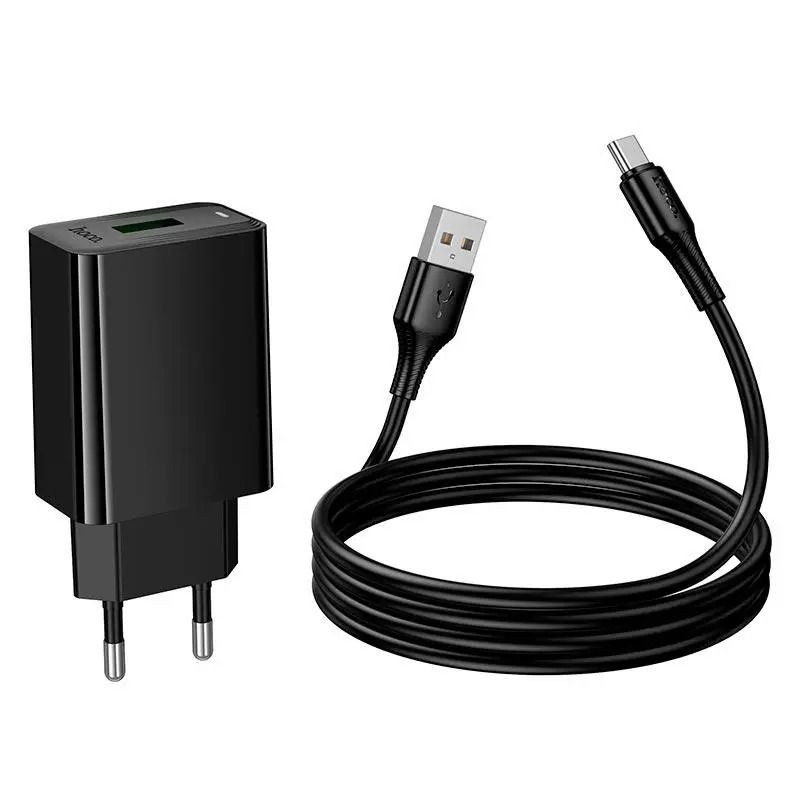Мережевий зарядний пристрій HOCO CS91A Leader single-port charger set(Type-C) Black