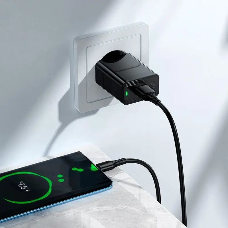 Мережевий зарядний пристрій HOCO CS91A Leader single-port charger set(Type-C) Black
