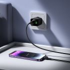 Мережевий зарядний пристрій HOCO CS82A Excellent single port PD20W charger with digital display set(C to iP) Black