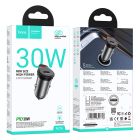 Автомобільний зарядний пристрій HOCO NZ16 Rigorous single port PD30W car charger Metal Grey