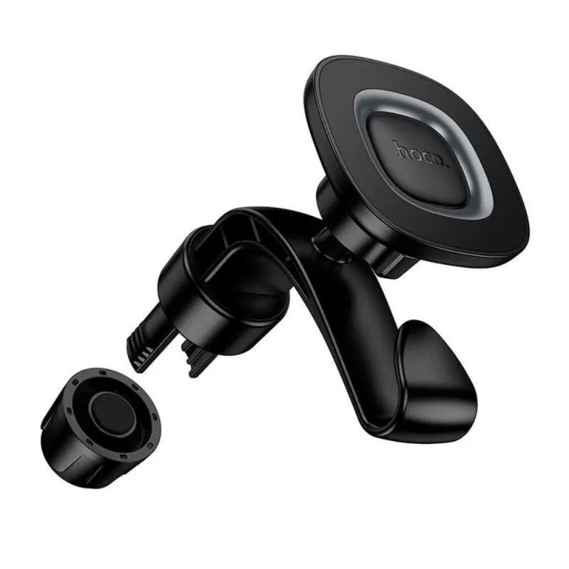 Автотримач для телефона HOCO H99 Crown magnetic car holder(headrest) black metal gray