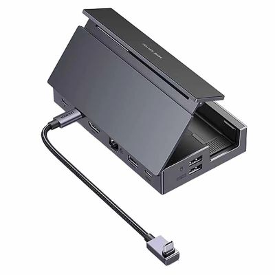 Док-станція UGREEN CM800 9in1 USB-C Output：1×DP, 1×USB-C, 3×USB-A, 1×RJ45, 1×SD Card Slot, 1×TF Card Slot Space Gray