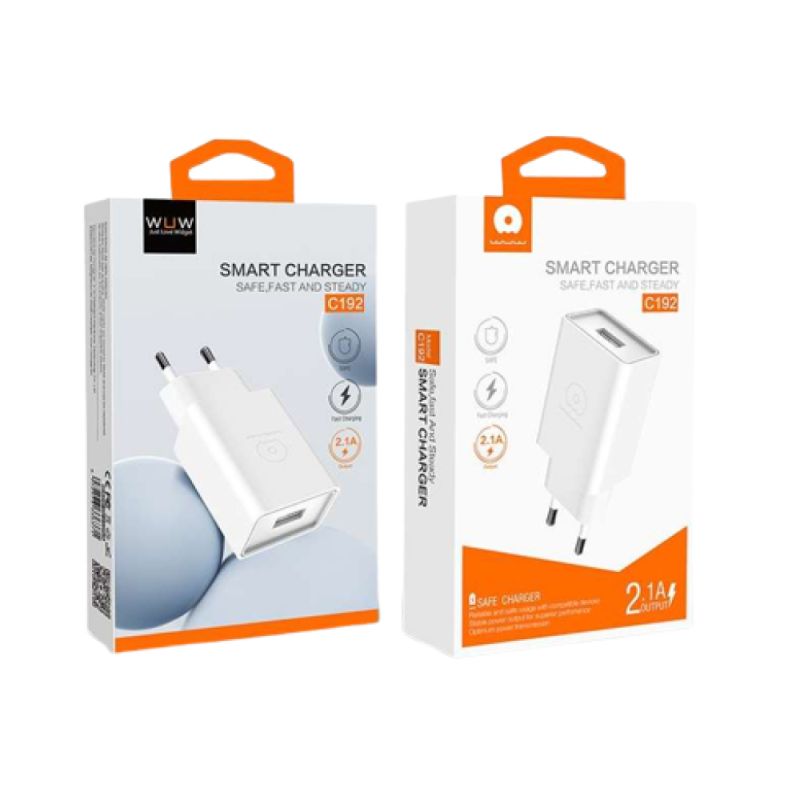 Мережевий зарядний пристрій WUW-C192 10W Single USB Charger