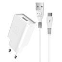 Мережевий зарядний пристрій з кабелем WUW-T82 Single USB home charger set type-c