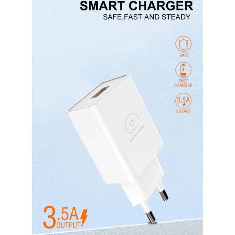 Мережевий зарядний пристрій WUW-C186 Single USB charger
