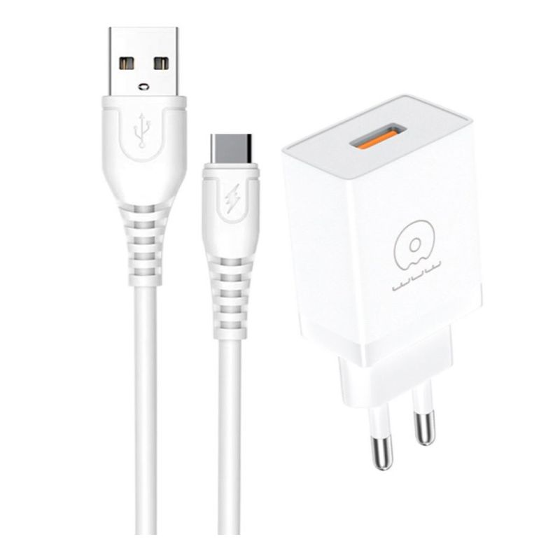 Мережевий зарядний пристрій WUW-T66 Single USB home charger kit