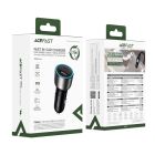 Автомобільний зарядний пристрій ACEFAST B21 75W(USB-C+USB-A)car charger Metal Gray