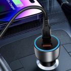 Автомобільний зарядний пристрій ACEFAST B21 75W(USB-C+USB-A)car charger Metal Gray