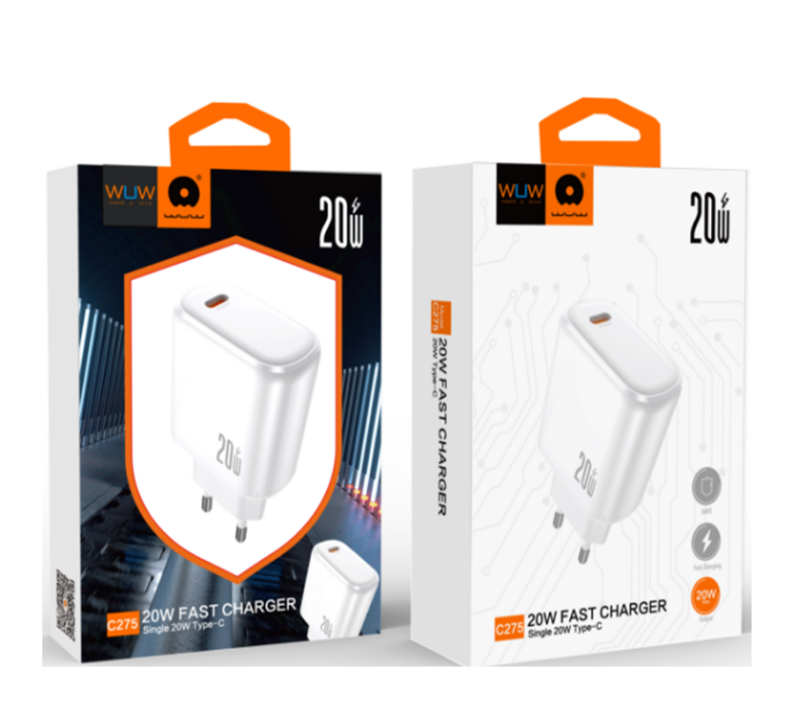Мережевий зарядний пристрій WUW-C275 Type-C PD 20W
