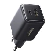 Мережевий зарядний пристрій UGREEN X514 20W 2-Port GaN Fast Charger EU black