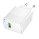 Мережевий зарядний пристрій з кабелем HOCO CS111A Lounge single-port 22.5W multi-protocol charger White