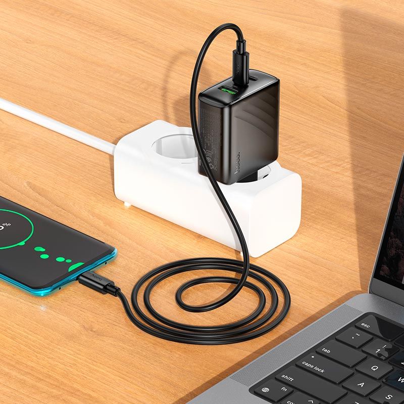 Мережевий зарядний пристрій HOCO CS26A Article PD45W(2C1A) charger Black