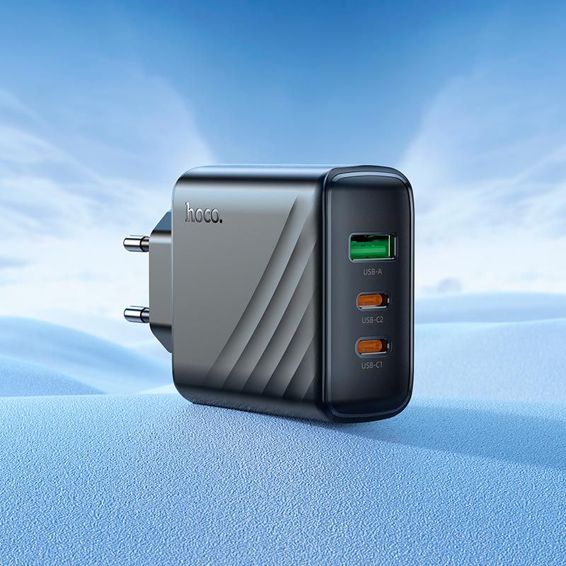 Мережевий зарядний пристрій HOCO CS26A Article PD45W(2C1A) charger Black