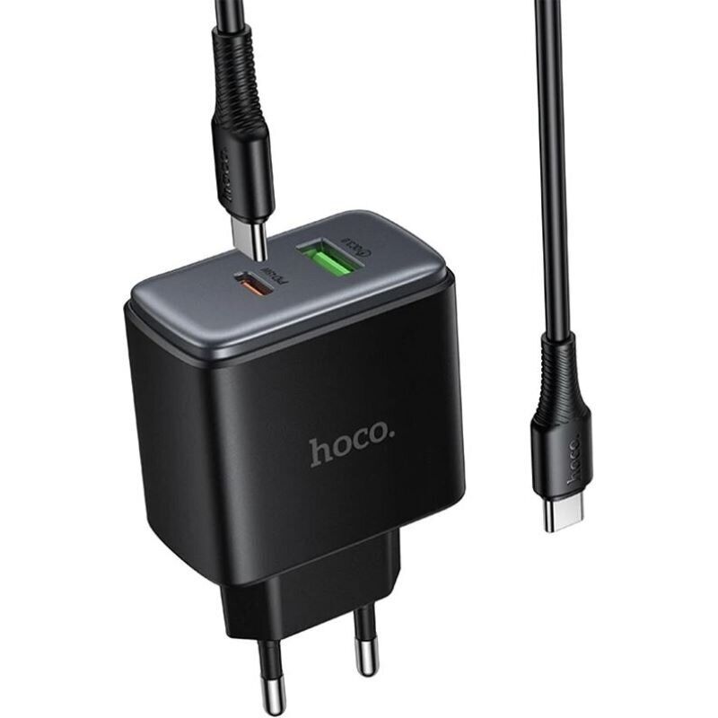 Мережевий зарядний пристрій HOCO C158A Upgrade PD45W(1C1A) charger(EU) Black