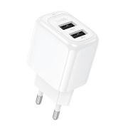 Мережевий зарядний пристрій HOCO CS51A Surplus dual-port charger(EU) White