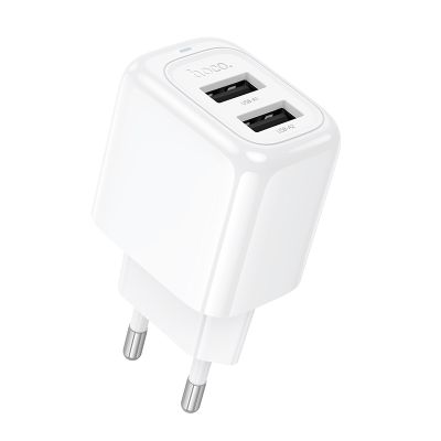 Мережевий зарядний пристрій HOCO CS51A Surplus dual-port charger(EU) White