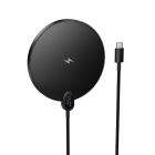 Бездротовий зарядний пристрій HOCO CW62 Peak desktop wireless fast charger with digital display and cable Black