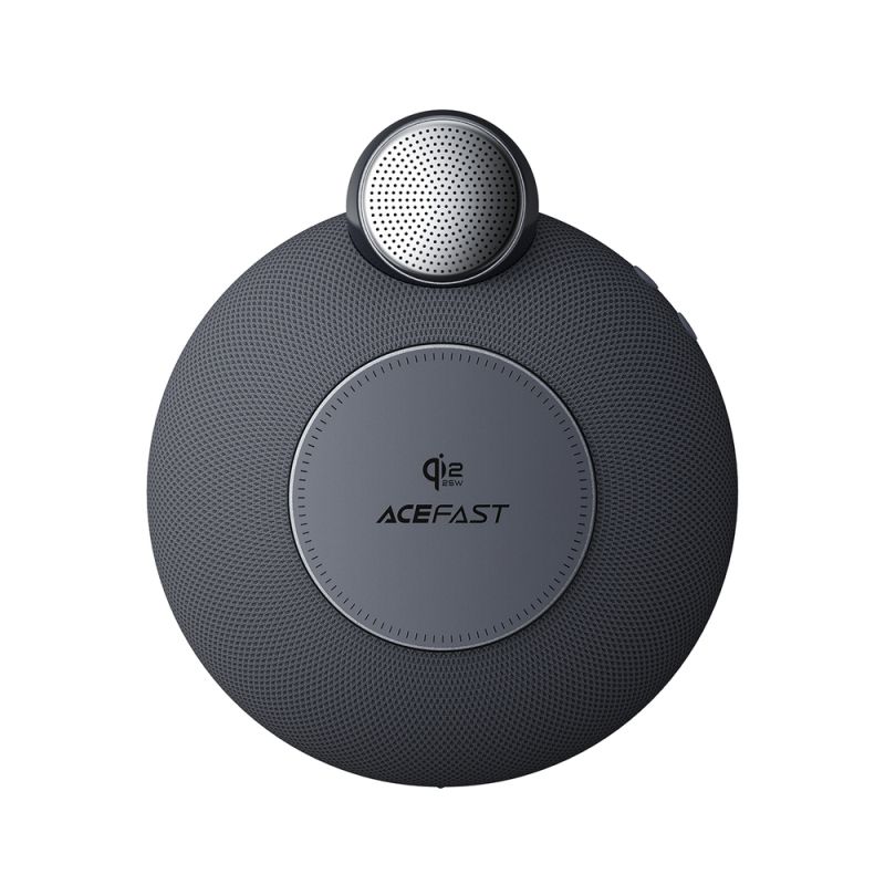 Портативна колонка ACEFAST K10 Air speaker with wireless charger Metal Grey