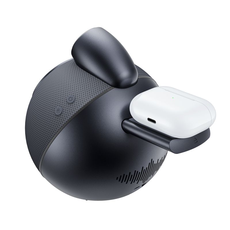 Портативна колонка ACEFAST K10 Air speaker with wireless charger Metal Grey