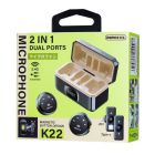 Бездротова мікрофонна система REMAX K22 dual-mic (iP/Type-C) Tarnish