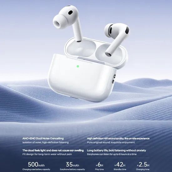 Бездротові навушники TWS REMAX PD-BT710 Pro, ANC+ENC, White